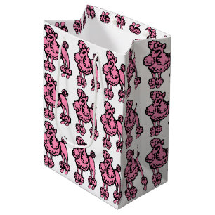 Retro Rosa Fransk Pudel Presentpresentbag