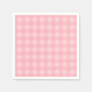 Retro Rosa Gingham Checkered Mönster Background Pappersservett