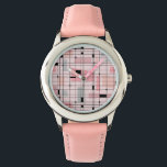 Retro Rosa Grid och Starbursts Barn Watch Armbandsur<br><div class="desc">Retro Rosa Grid och Starbursts Barn Watch är den plats där vintage stil möter modern tid. Den har en ljus rosa bakgrund med kitschy, off kilter-kvadrater och rektanglar i dove grått och tre skuggor av rosa. De visuella blocken i färg är överlagrade och sammanfogade i några av rutnätsskärningspunkterna. Det finns...</div>
