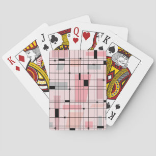 Retro Rosa Grid och Starbursts uppspelningskort Casinokort