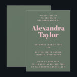 Retro Rosa Grönt Cute Aesthetic Studentfest Inbjudningar<br><div class="desc">Inbjudan till personlig Retro Rosa Grönt Cute Aesthetic Studentfest</div>