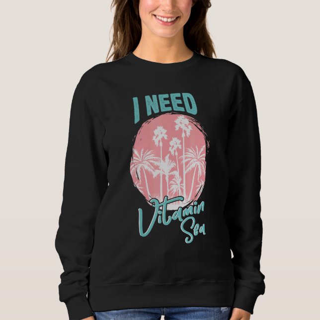 Retro Rosa Handflatan Träd Sommar Vibes I behöver  T Shirt (Framsida)