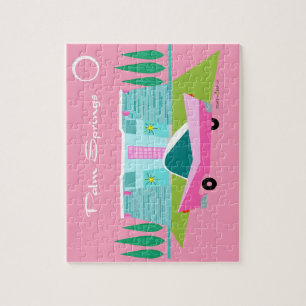 Retro Rosa Handflatan Vår Puzzle Pussel
