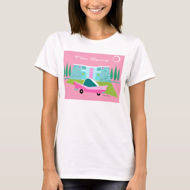 Retro Rosa Handflatan Vår T-Shirt (Framsida)