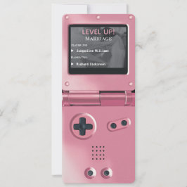 Retro Rosa Handhållen Spelbröllopsinbjudan Inbjudningar