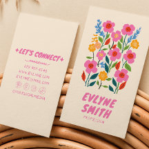 Retro Rosa Handskriven ritad Blommigt, gigantisk f