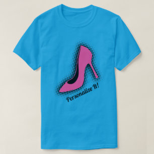 Retro Rosa High Heel Shoe T Shirt