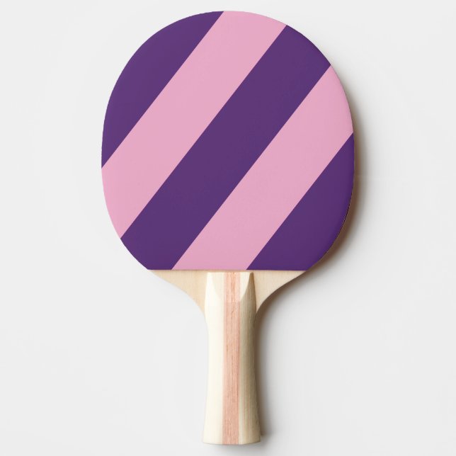 Retro Rosa Himmel Fet Ränder Pingisracket (Framsidan)