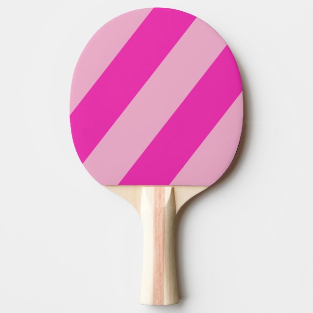 Retro Rosa Himmel Tre Feta Ränder Pingisracket (Framsidan)