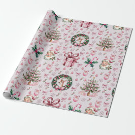 Retro rosa jul presentpapper
