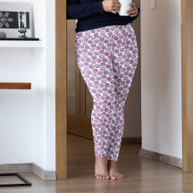 Retro Rosa Julafton Ornaments jul Pajama Byxor