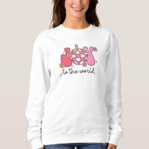 Retro Rosa Julskjorta Joy till världen T Shirt