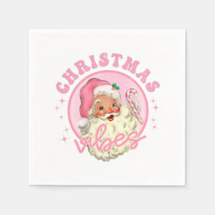 Retro Rosa Jultomten Rosa jul jul Vibes Kristus Pappersservett