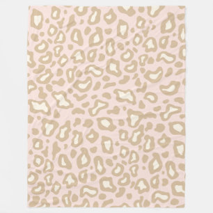 Retro Rosa Leopard Ull Bedroom Bed Blanket Gift Fleecefilt