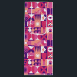 Retro Rosa Lila Vin Bauhaus Mönster<br><div class="desc">Retro Rosa Lila Vin Bauhaus Mönster Vin Gift Bag har en vintage vin mönster i rosa,  lila och vitt. Perfekt för födelsedagar,  firande,  tack för presenter,  Mors dag,  jul och helgdag. Skapat av Evco Helgdagars www.zazzle.com/store/evcoholidays</div>