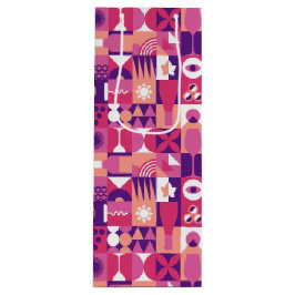 Retro Rosa Lila Vin Bauhaus Mönster