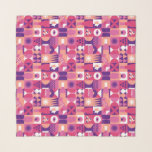 Retro Rosa Lila Vin Bauhaus Mönster Sjal<br><div class="desc">Retro Rosa Lila Vin Bauhaus Mönster Scarves and Wraps har en mönster vintage vin i rosa,  lila och vitt. Perfekt för vin älskare för födelsedagar,  firande,  tack för gåvor,  personal,  julklappar och helgdag. Skapat av Evco Studio www.zazzle.com/store/evcostudio</div>