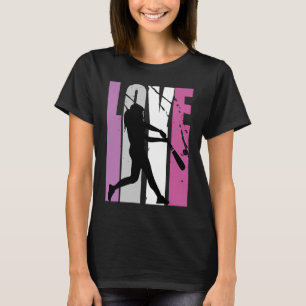 Retro Rosa Live Kärlek Baseball Coach Womens Birth T Shirt