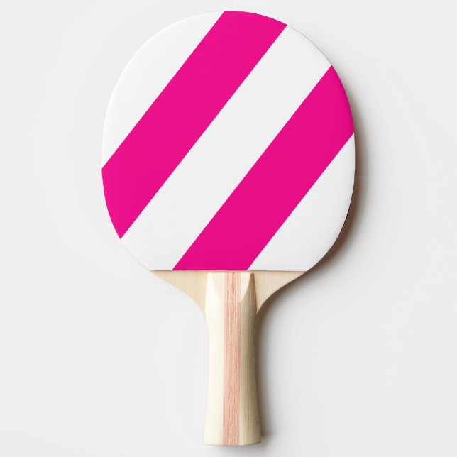 Retro Rosa Lollipop Tre Tjocka Ränder Pingisracket (Framsidan)