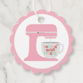 Retro Rosa Mixer Baking Spirit's Bright Jul Gåvor Etiketter