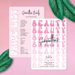 Retro Rosa Modern Beauty Lash Salon Pris List