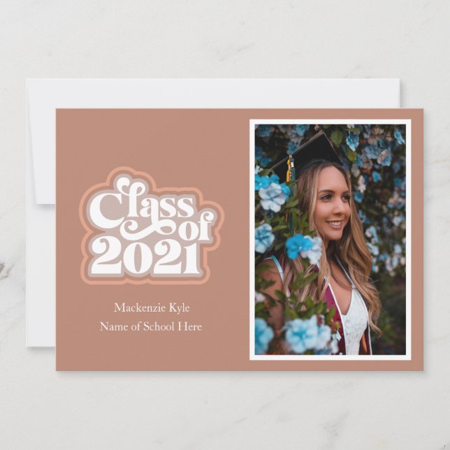 Retro Rosa Modern Klass Av 2021  Meddelande (Framsida)
