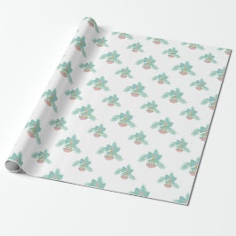 Retro Rosa och Aqua-ornament Inpackningspapper Presentpapper