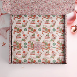 Retro Rosa och Grön Julglädje