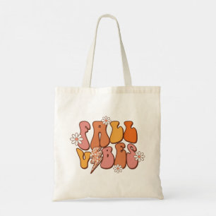 Retro Rosa och Orange Fall Vibes Tygkasse