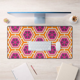 Retro Rosa och Orange Modern Geometrisk Mönster