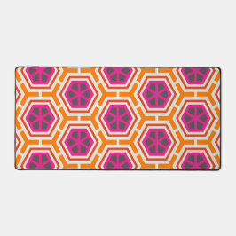 Retro Rosa och Orange Modern Geometrisk Mönster