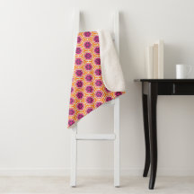 Retro Rosa och Orange Modern Geometrisk Mönster
