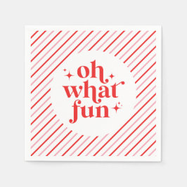 Retro Rosa och Red Oh What Roligt Pappersservett