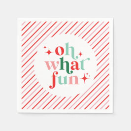 Retro Rosa och Red Oh What Roligt Pappersservett
