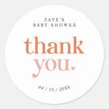 Retro Rosa Orange | Favoriter för Tack babyvy