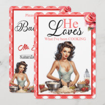 Retro Rosa Pinup Bachelorette Party-inbjudningar