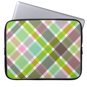Retro Rosa Pput Checks Mönster Chic Laptop sleeve