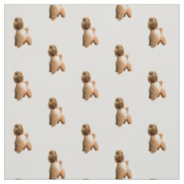 Retro rosa pudel tyg