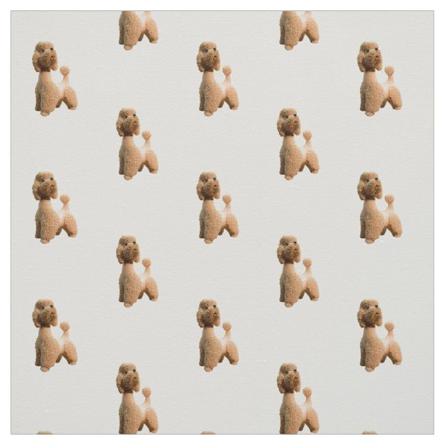 Retro rosa pudel tyg (Provkarta)