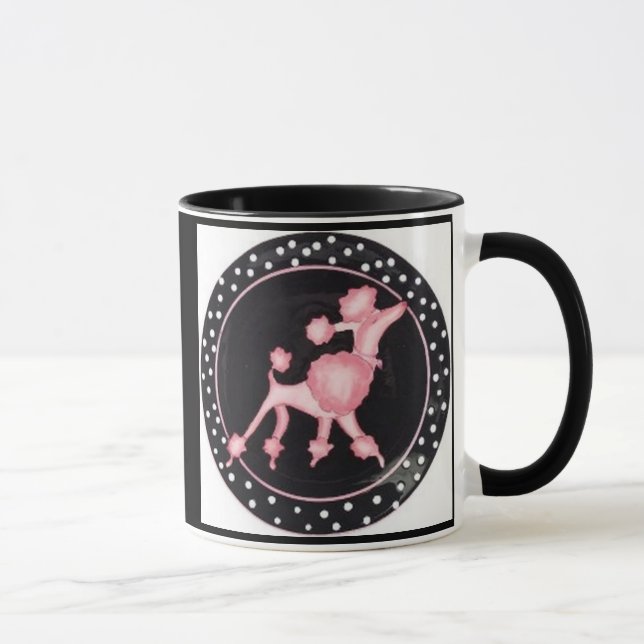 Retro rosa pudelmugg mugg (Höger)