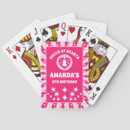 Retro Rosa Queen of Hearts Birthday Casinokort