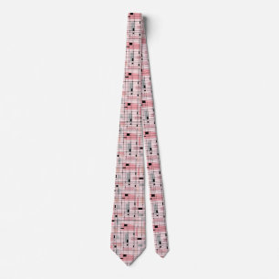 Retro rosa raster och Starbursts Tie Slips