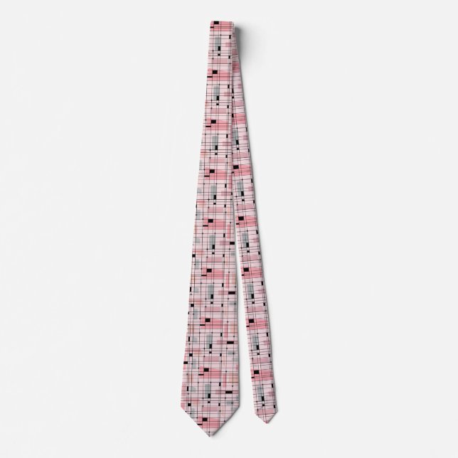 Retro rosa raster och Starbursts Tie Slips (Framsida)