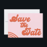 Retro Rosa Red Arch Bröllop spara datum vykort<br><div class="desc">Retro Rosa Red Arch Bröllop spara datum vycard Retro rosa och red sparar datumkortet med en underbar återförebild med en brun skugga. Den här designen innehåller detaljer på baksidan i rosan på en röd bakgrund.</div>