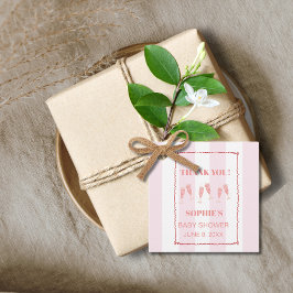 Retro Rosa Red Gräns Brunch & BubLY Baby Shower Gåvor Etiketter