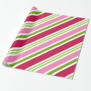 Retro Rosa Röd Godis Julpresentpapper Presentpapper