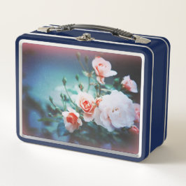 Retro Rosa ros Lunchbox