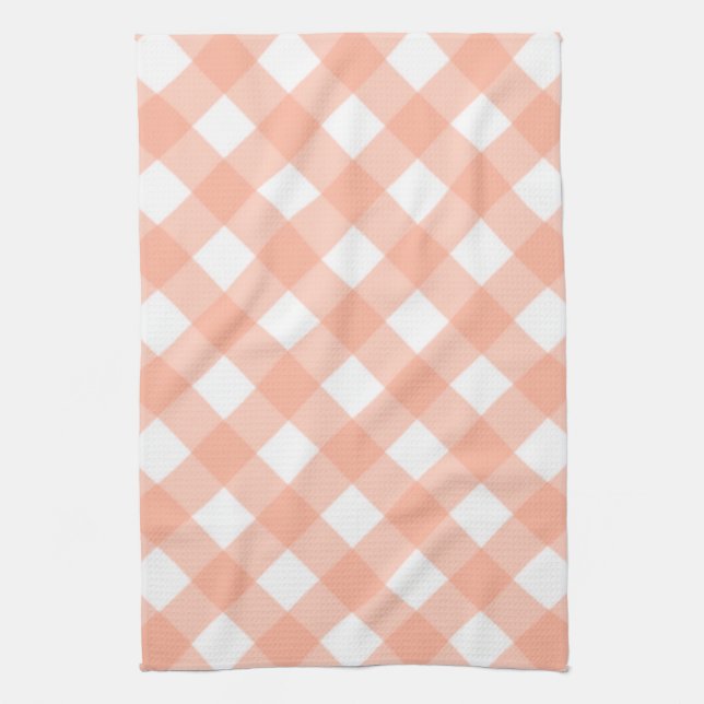 Retro rosa rutig kökshandduk present (Vertikal)