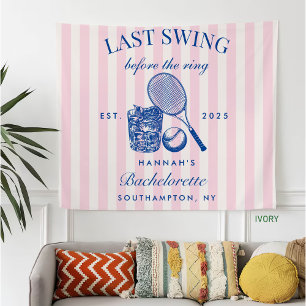 Retro Rosa Sista Sväng Innan Ring Tennis Bach Fleecefilt