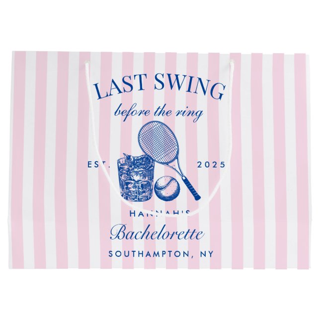 Retro Rosa Sista Svänginnan Innan Bröllopet Tennis (Baksidan)